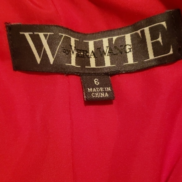 WHITE by Vera Wang Valentina Red Halter Cocktail Dress 6 Pockets EUC - Picture 6 of 11